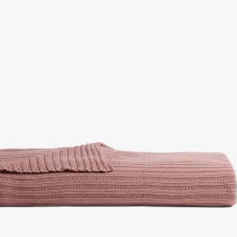 Parachute Rose Pink Knit Throw Blanket